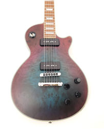 Agile AL-3200MCC Satin Blue Purple Burl MN P90 Roasted Maple Fretboard