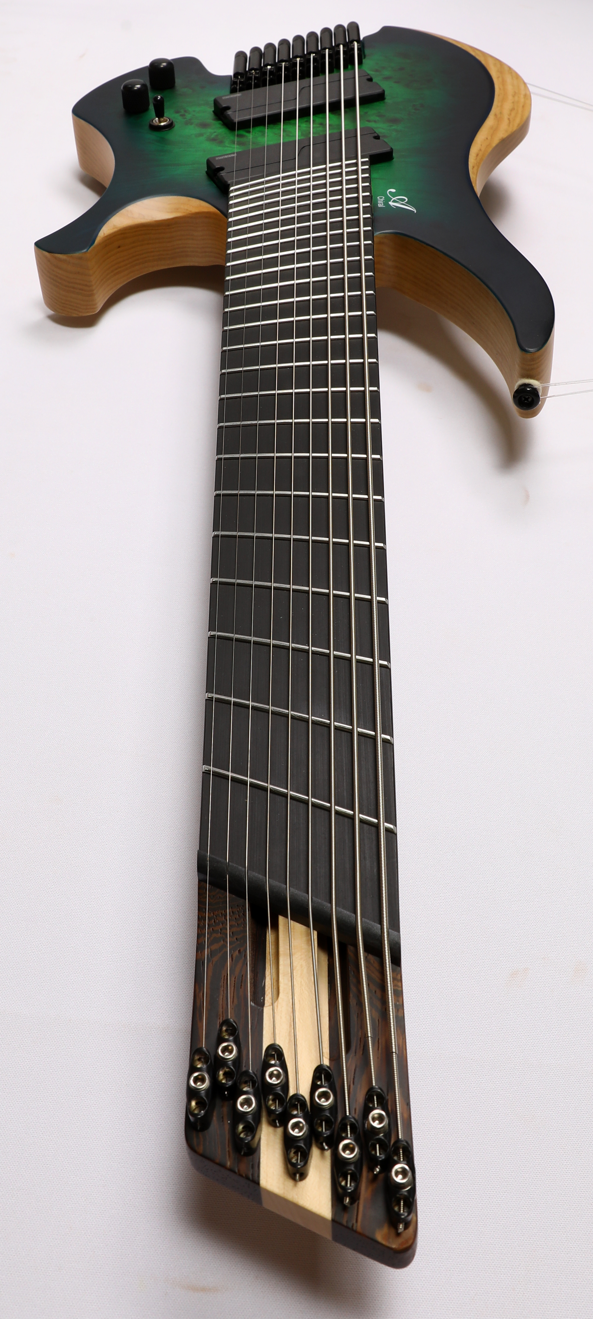 Agile Chiral Nirvana 9 String Guitar 92528 RL MOD SS Satin Green 