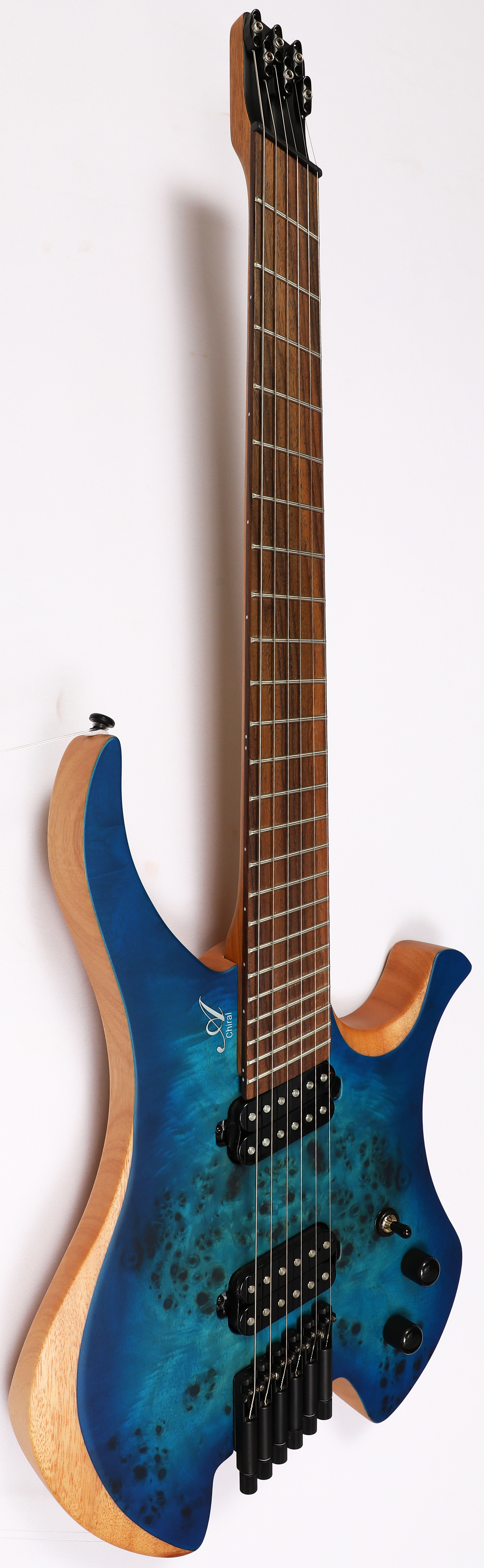 Agile Chiral Parallax 62527 RN Oceanburst Flame Headless Guitar
