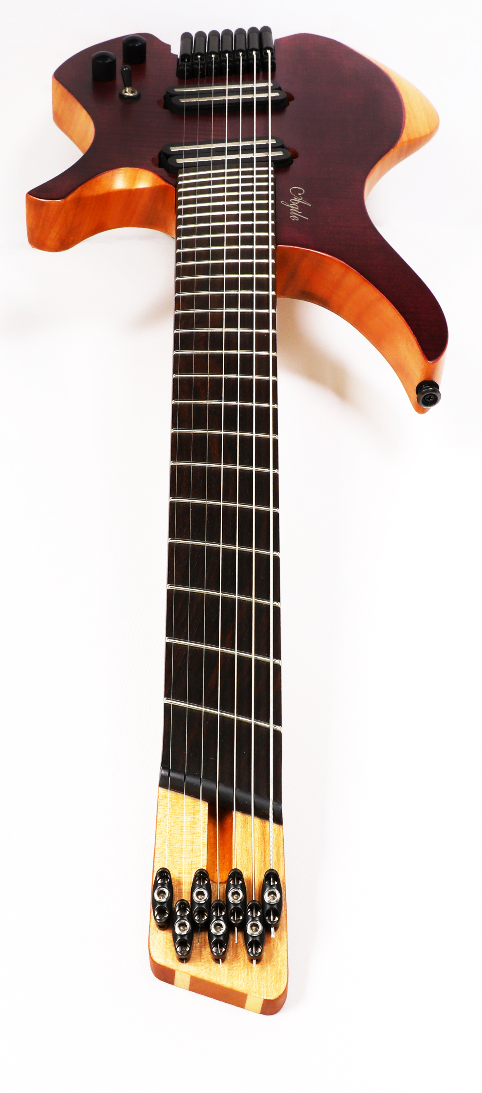 Agile Chiral Parallax 72527 Purple Flame Headless Guitar