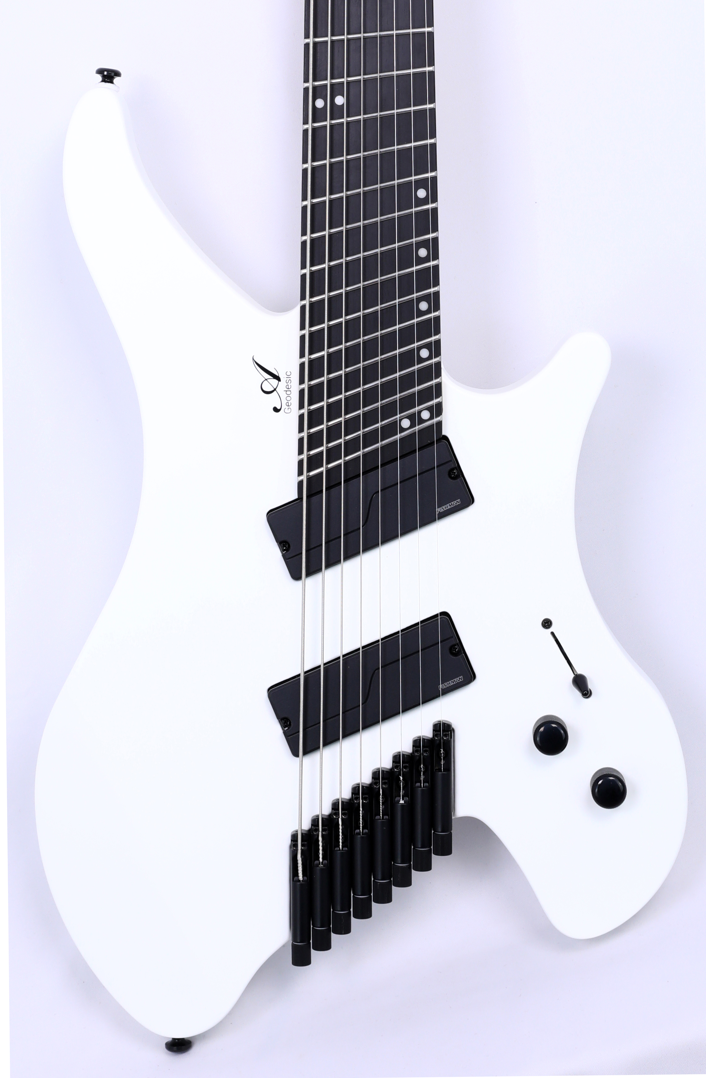 Agile Geodesic Pro 82528 EB MOD SS White Headless Fan Fret Guitar
