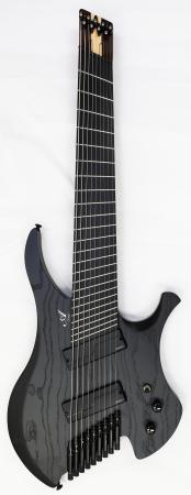 Agile Chiral Nirvana 9 String Guitar 92528 EB MOD SS Flat Black Headless Guitar