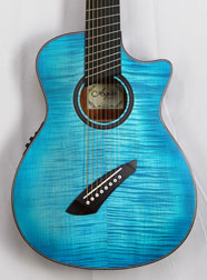 Agile Renaissance 82730 RL EQ Oceanburst Flame Steel String 8 String Acoustic Multiscale 