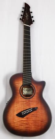 Agile Renaissance 72527 RL EQ TE Flame 7 String Acoustic Multi Scale