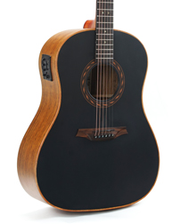 Bromo BAT 9 ME BK Solid Top Dreadnought Guitar 